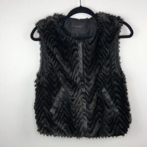 Sanctuary Clothing Faux Fur Zippered Vest S